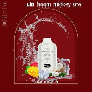 Lio Mickey Pro 12000 puff 5% - Mango Coconut Ice - Vị Xoài Dừa Lạnh
