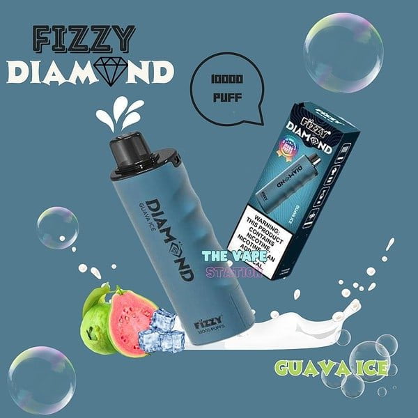 Fizzy Diamond 10000 puff 5% - Guava Ice - Vị Ổi Lạnh