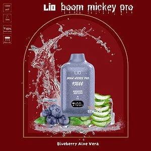 Lio Mickey Pro 12000 puff 5% - Blueberry Aloe Vera - Vị Việt Quất Nha Đam