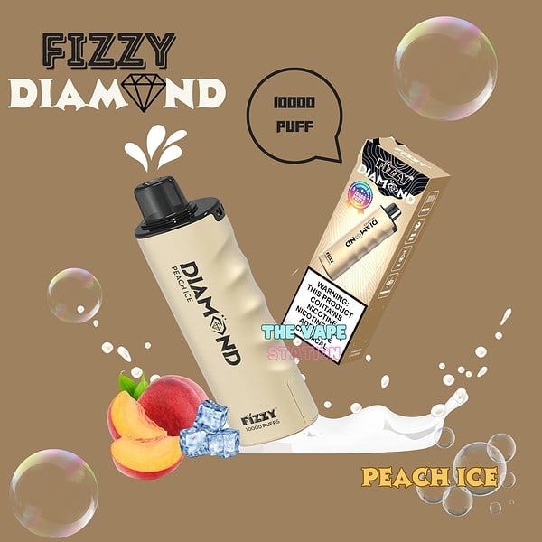 Fizzy Diamond 10000 puff 5% - Peach Ice - Vị Đào Lạnh