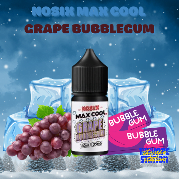 Tinh Dầu Salt Nosix Max Cool - Grape BubbleGum - Vị Kẹo Gum Nho (35mg-60mg)