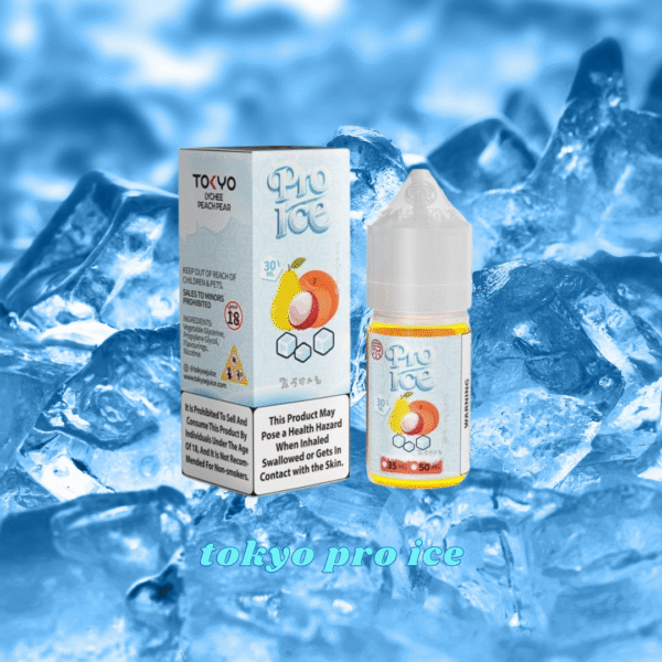 Tinh Dầu Tokyo Pro Ice – Lychee Peach Pear- Vị Vải Đào Lê Lạnh 35mg/50mg
