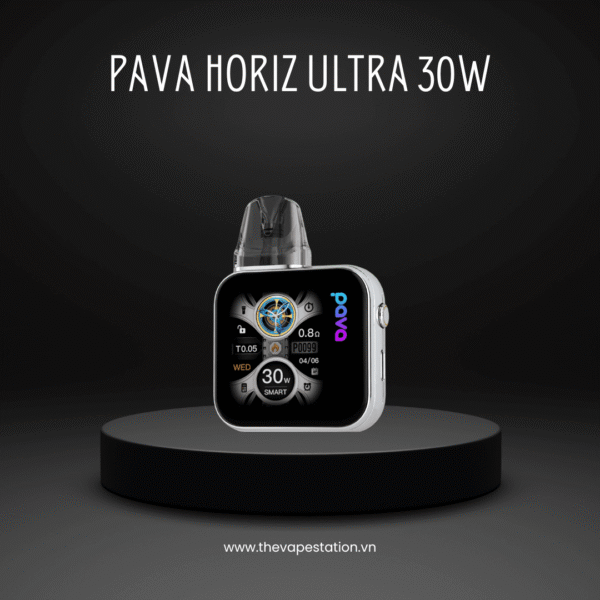 Pava Horiz Ultra 30W – Elegant Sliver – Màu Bạc Kim Loại Mạnh Mẽ- TheVapeStation